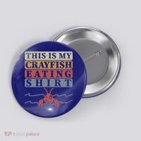 Crayfish Eating Crawfish Season Cute Gift Button thumb 0