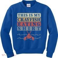 Crayfish Eating Crawfish Season Cute Gift Kids Sweatshirt thumb 0