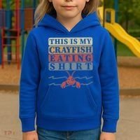 Crayfish Eating Crawfish Season Cute Gift Kids Hoodie thumb 3