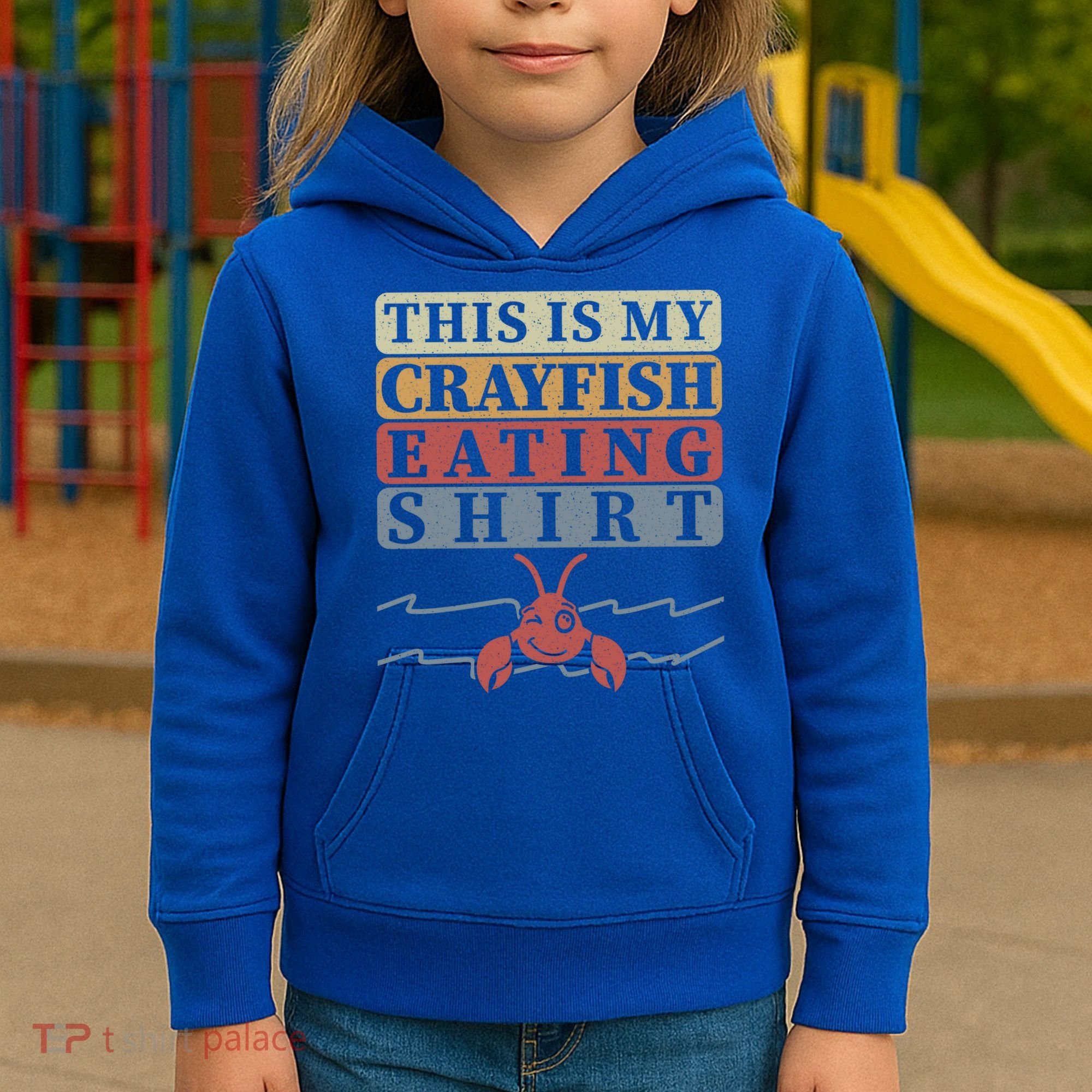 Crayfish Eating Crawfish Season Cute Gift Kids Hoodie