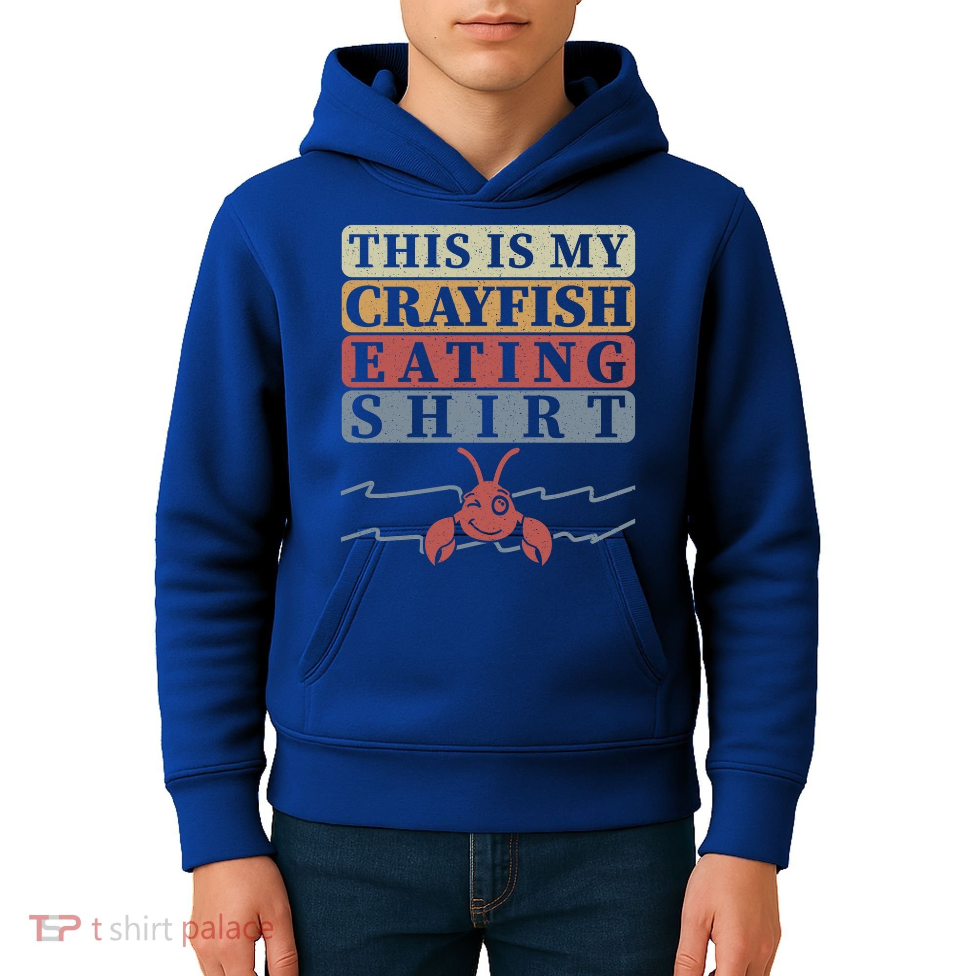 Crayfish Eating Crawfish Season Cute Gift Kids Hoodie