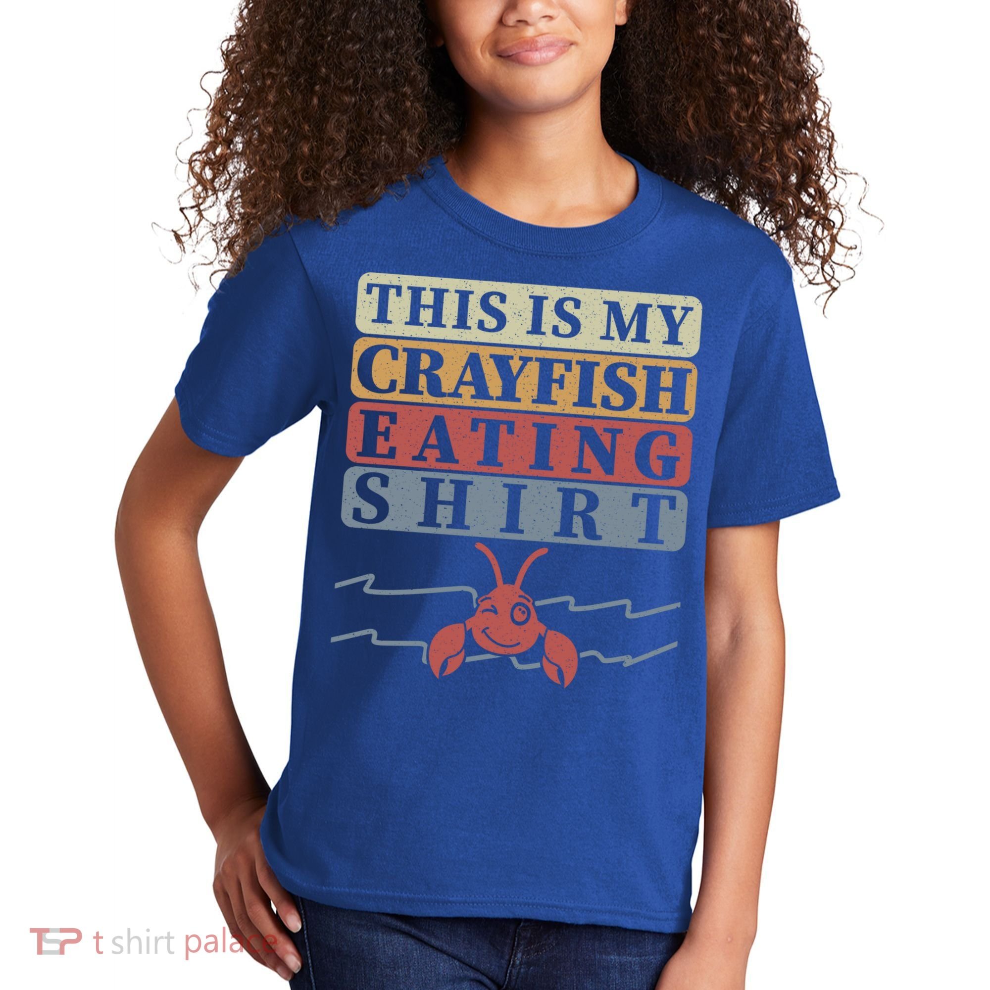 Crayfish Eating Crawfish Season Cute Gift Kids T-Shirt