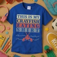 Crayfish Eating Crawfish Season Cute Gift Kids T-Shirt thumb 3