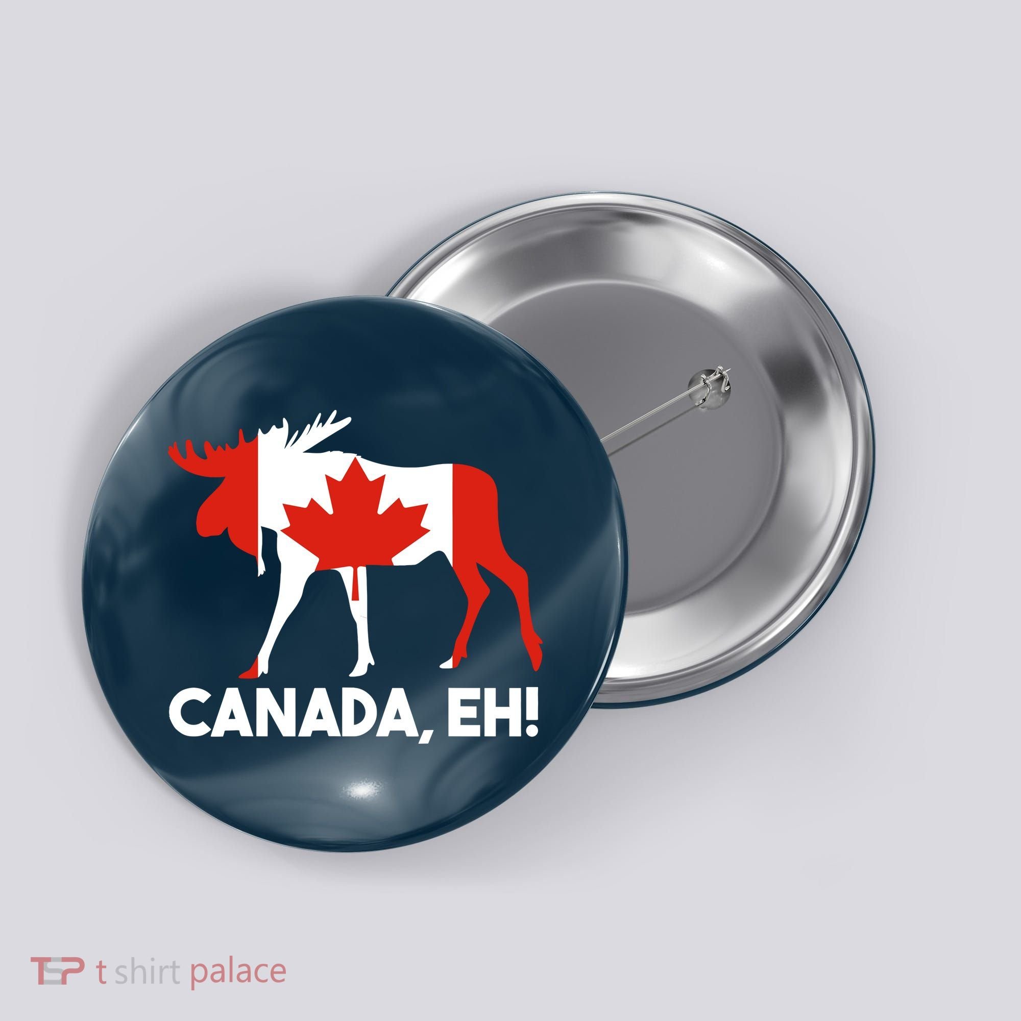 Canada Eh! Canadian Flag Button