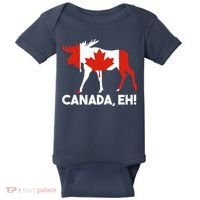 Canada Eh! Canadian Flag Baby Bodysuit thumb 0