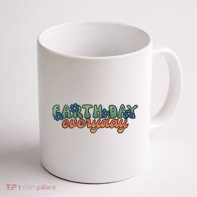 Cute Earth Day Everyday Retro Coffee Mug back