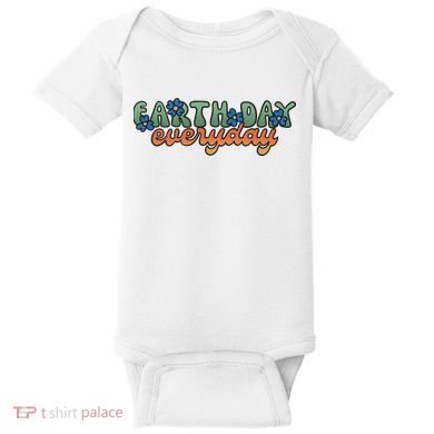 Cute Earth Day Everyday Retro Baby Bodysuit