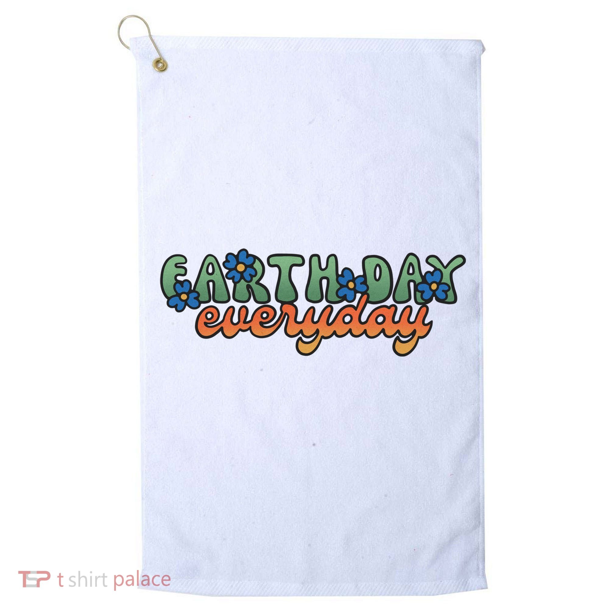 Cute Earth Day Everyday Retro Golf Towel