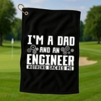 Civil Engineering Dad Fathers Day Mechanical Engineer Gift Golf Towel thumb 1