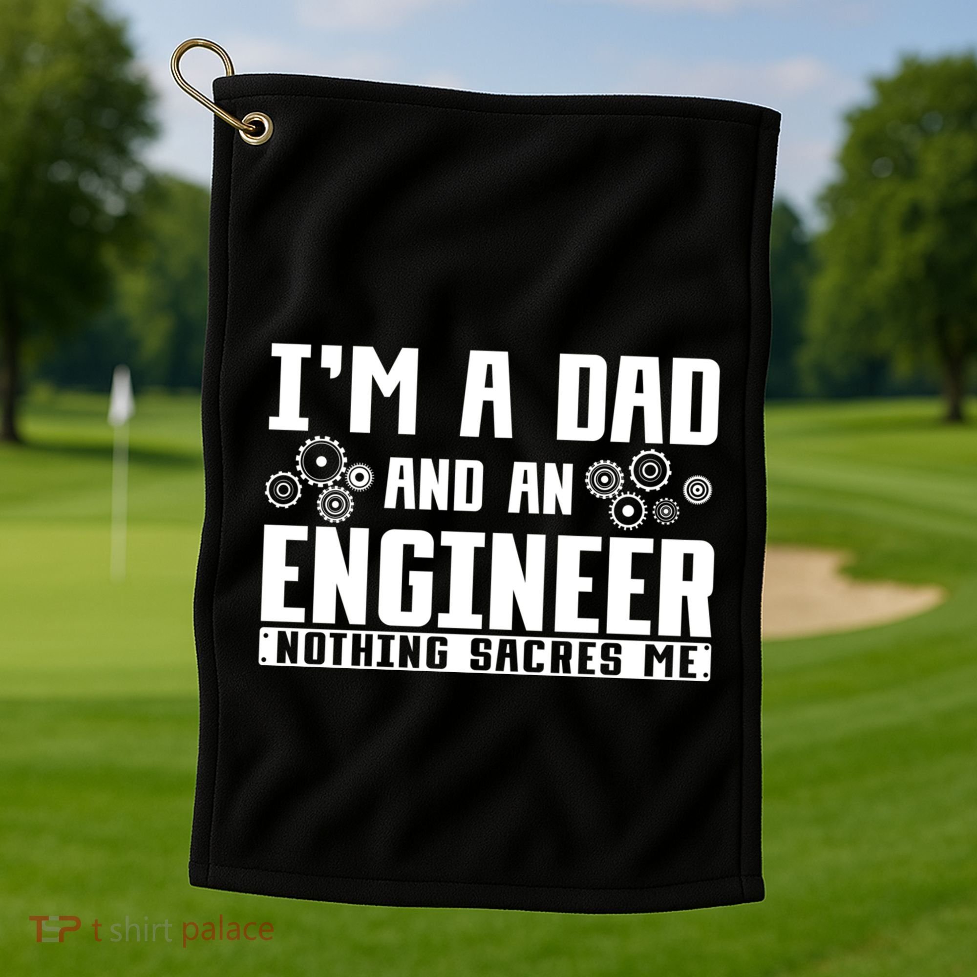 Civil Engineering Dad Fathers Day Mechanical Engineer Gift Golf Towel