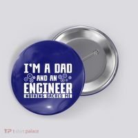 Civil Engineering Dad Fathers Day Mechanical Engineer Gift Button thumb 0