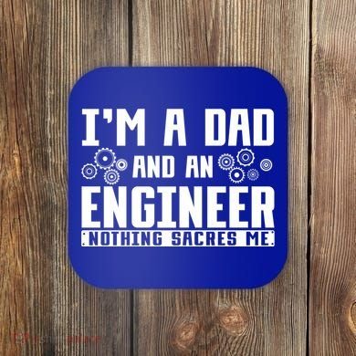Civil Engineering Dad Fathers Day Mechanical Engineer Gift Coaster
