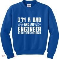 Civil Engineering Dad Fathers Day Mechanical Engineer Gift Kids Sweatshirt thumb 0