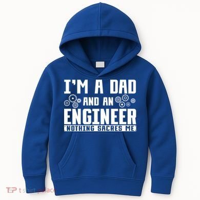 Civil Engineering Dad Fathers Day Mechanical Engineer Gift Kids Hoodie