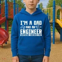 Civil Engineering Dad Fathers Day Mechanical Engineer Gift Kids Hoodie thumb 2