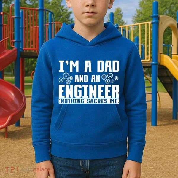 Civil Engineering Dad Fathers Day Mechanical Engineer Gift Kids Hoodie