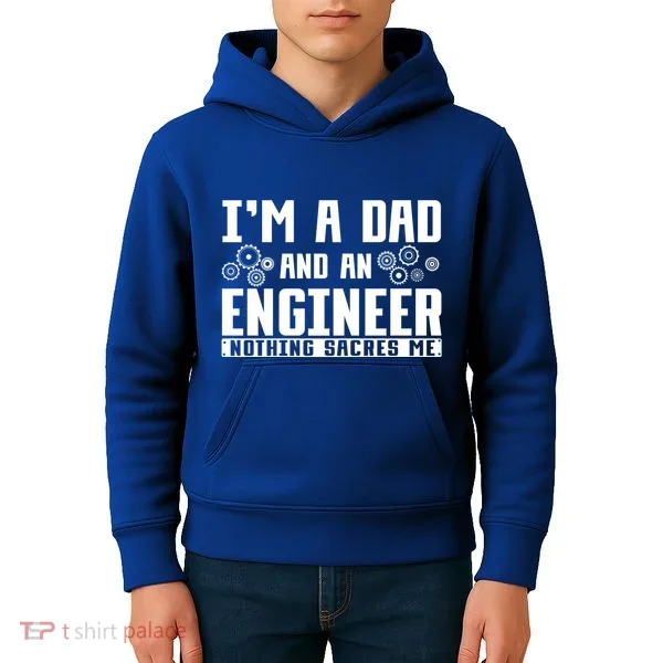 Civil Engineering Dad Fathers Day Mechanical Engineer Gift Kids Hoodie