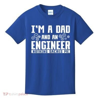 Civil Engineering Dad Fathers Day Mechanical Engineer Gift Kids T-Shirt