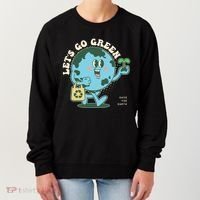 Cute Earth Day Lets Go Green Save The Earth Women's Sweatshirt thumb 0