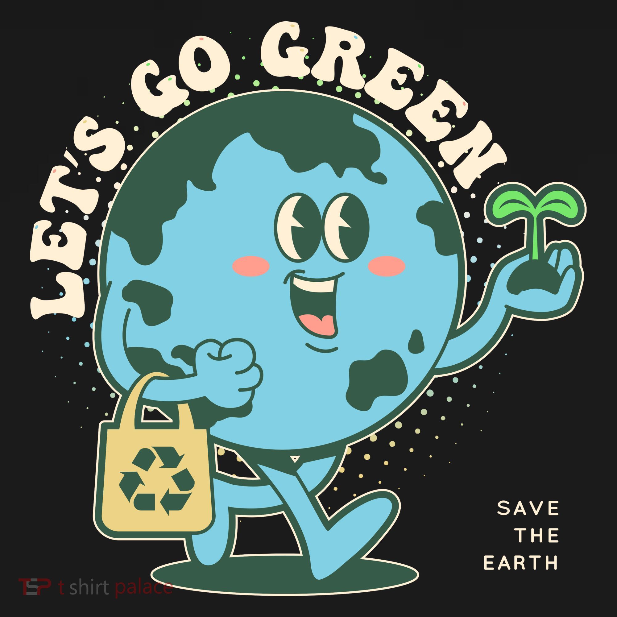 Cute Earth Day Lets Go Green Save The Earth Bucket Hat