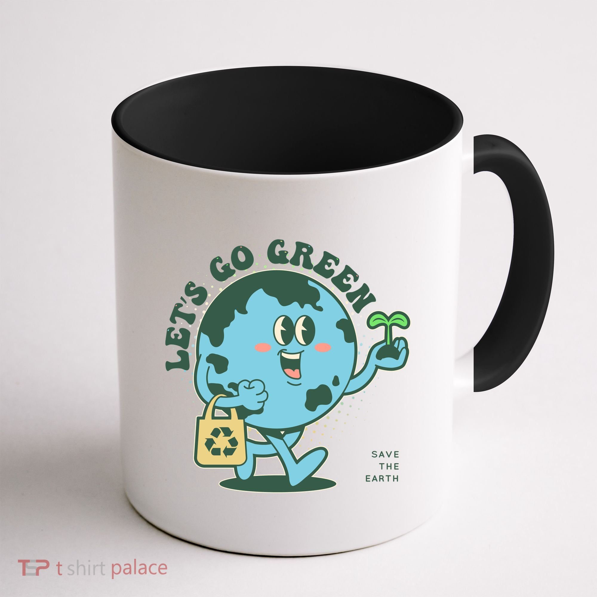 Cute Earth Day Lets Go Green Save The Earth Coffee Mug