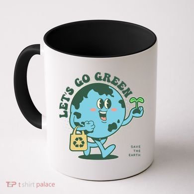 Cute Earth Day Lets Go Green Save The Earth Coffee Mug