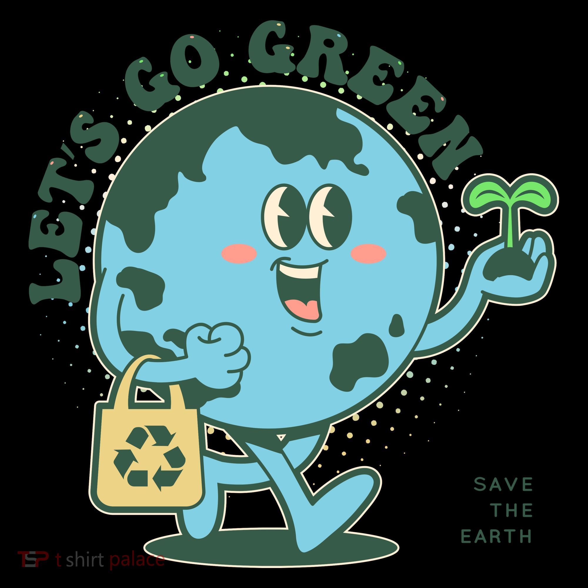 Cute Earth Day Lets Go Green Save The Earth Coffee Mug