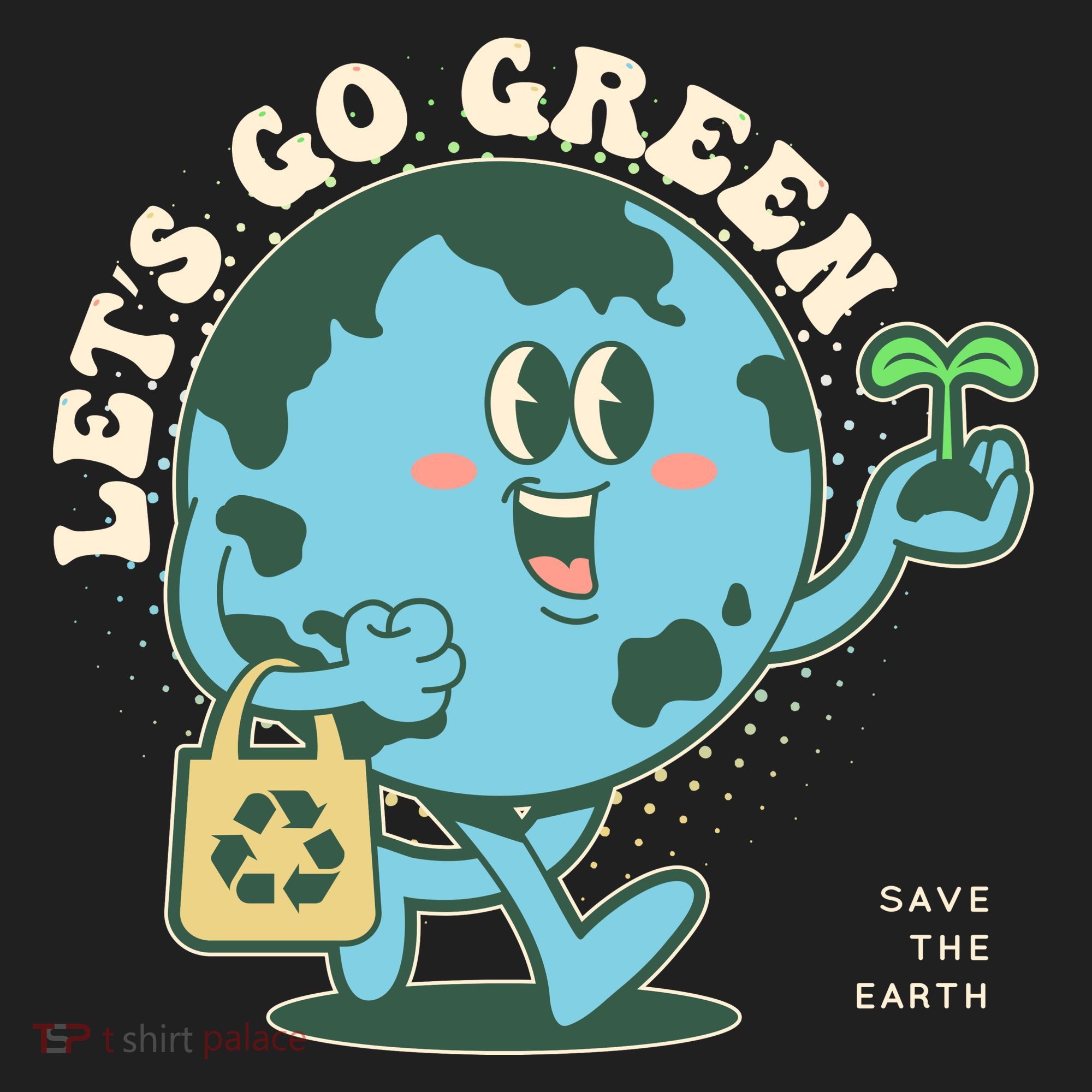Cute Earth Day Lets Go Green Save The Earth Beanie