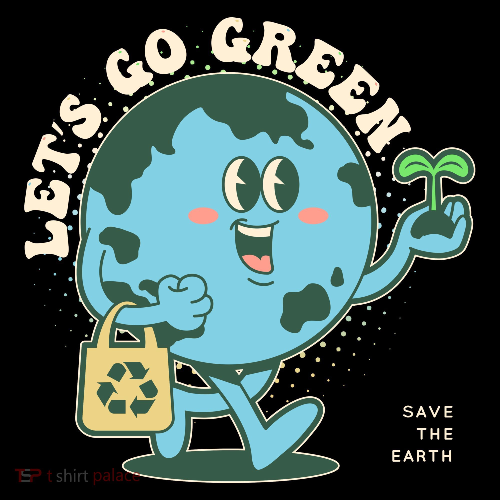 Cute Earth Day Lets Go Green Save The Earth Women's Hoodie