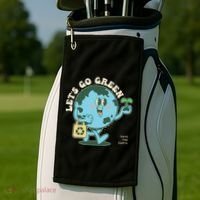Cute Earth Day Lets Go Green Save The Earth Golf Towel thumb 2