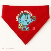 Cute Earth Day Lets Go Green Save The Earth USA-Made Doggie Bandana thumb 0
