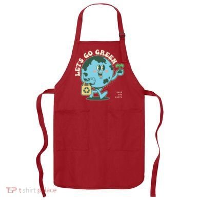 Cute Earth Day Lets Go Green Save The Earth Apron