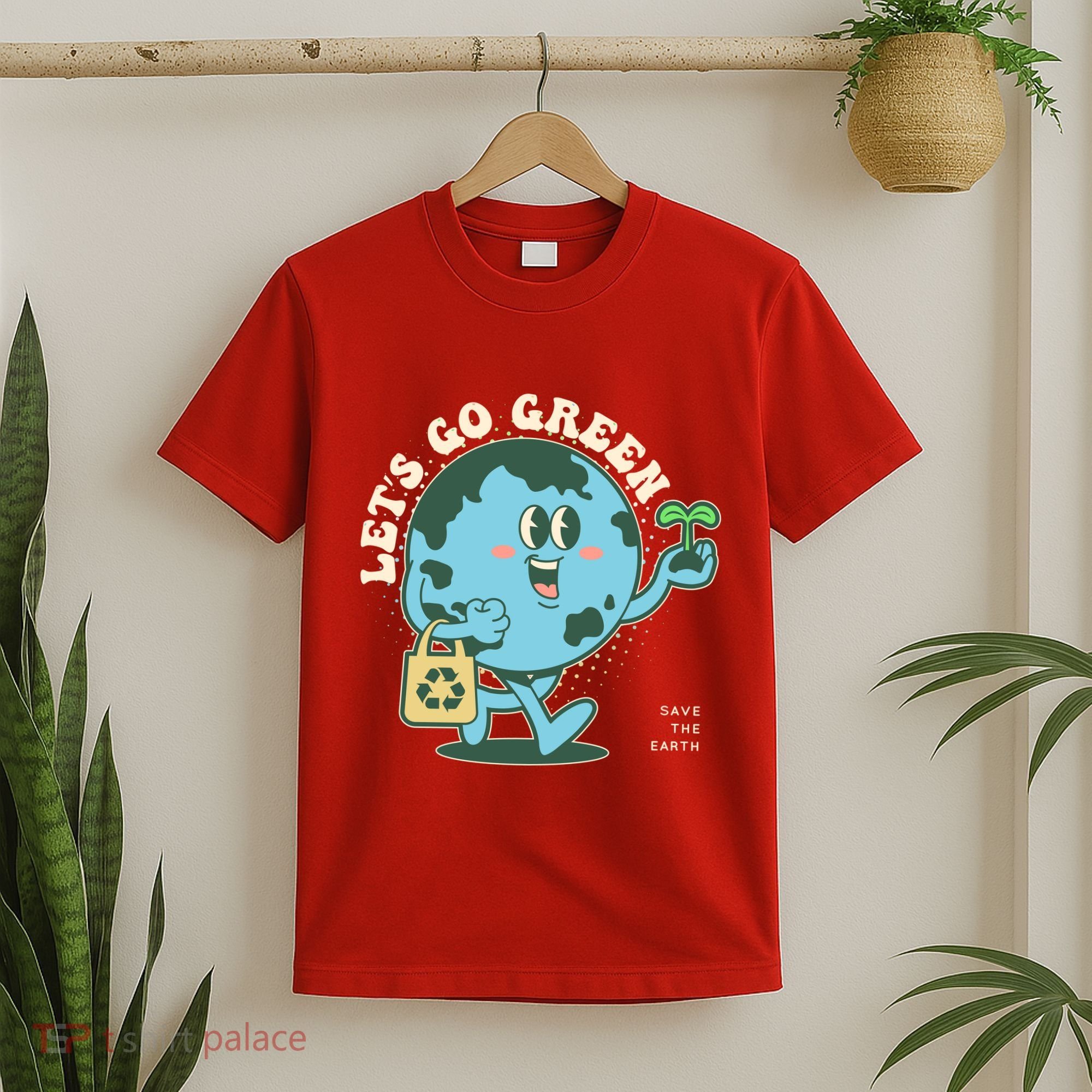 Cute Earth Day Lets Go Green Save The Earth T-Shirt