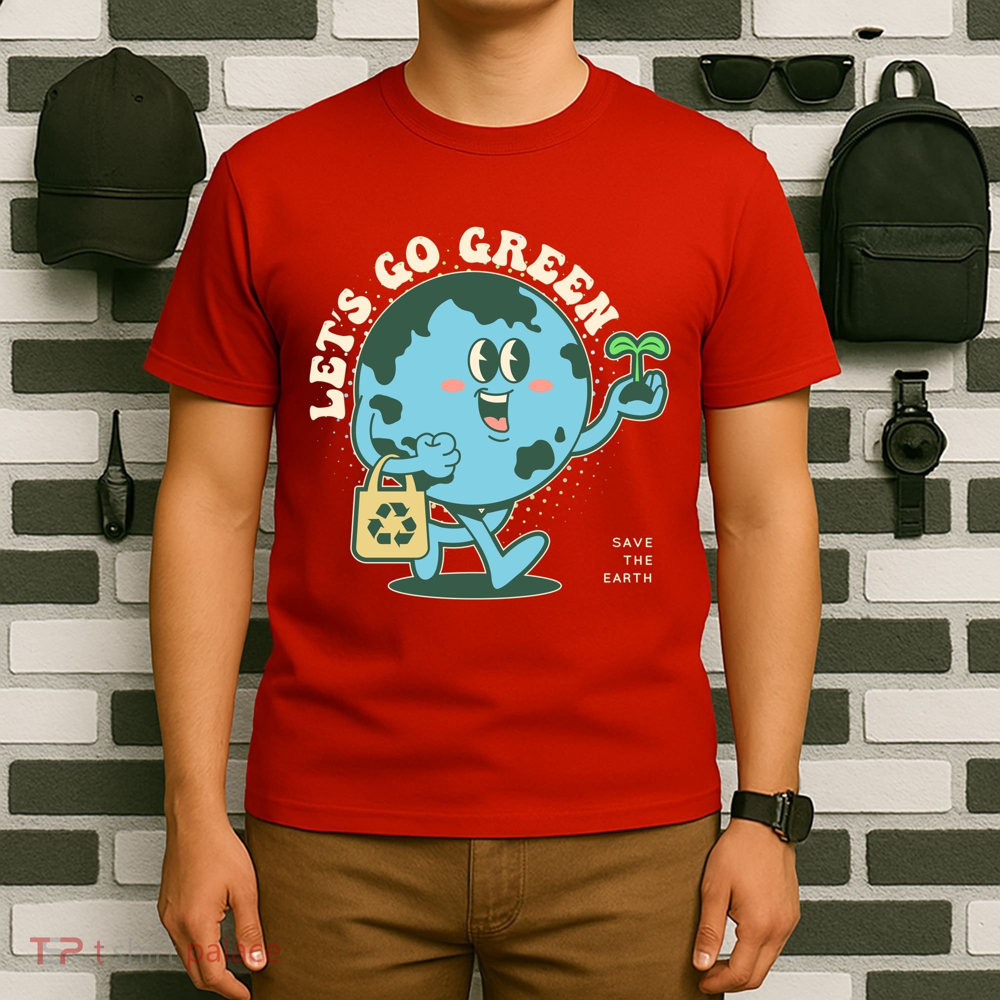 Cute Earth Day Lets Go Green Save The Earth T-Shirt