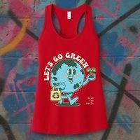Cute Earth Day Lets Go Green Save The Earth Women's Tank Top thumb 3