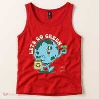 Cute Earth Day Lets Go Green Save The Earth Tank Top thumb 2
