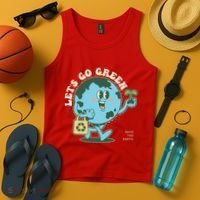 Cute Earth Day Lets Go Green Save The Earth Tank Top thumb 4