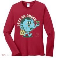 Cute Earth Day Lets Go Green Save The Earth Women's Long Sleeve Shirt thumb 0