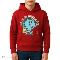 Cute Earth Day Lets Go Green Save The Earth Kids Hoodie thumb 4
