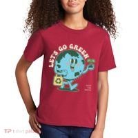 Cute Earth Day Lets Go Green Save The Earth Kids T-Shirt thumb 2