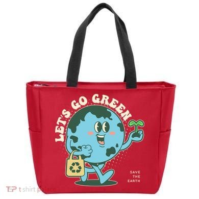 Cute Earth Day Lets Go Green Save The Earth Tote Bag