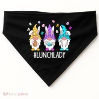 Cute Easter Day Gnome Love Lunch Lady  Matching USA-Made Doggie Bandana thumb 0