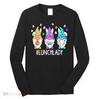 Cute Easter Day Gnome Love Lunch Lady  Matching Long Sleeve Shirt thumb 0