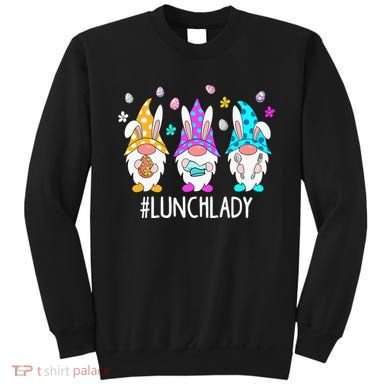 Cute Easter Day Gnome Love Lunch Lady  Matching Sweatshirt