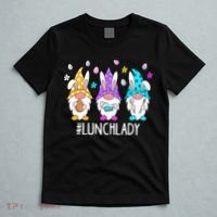 Cute Easter Day Gnome Love Lunch Lady  Matching T-Shirt thumb 5