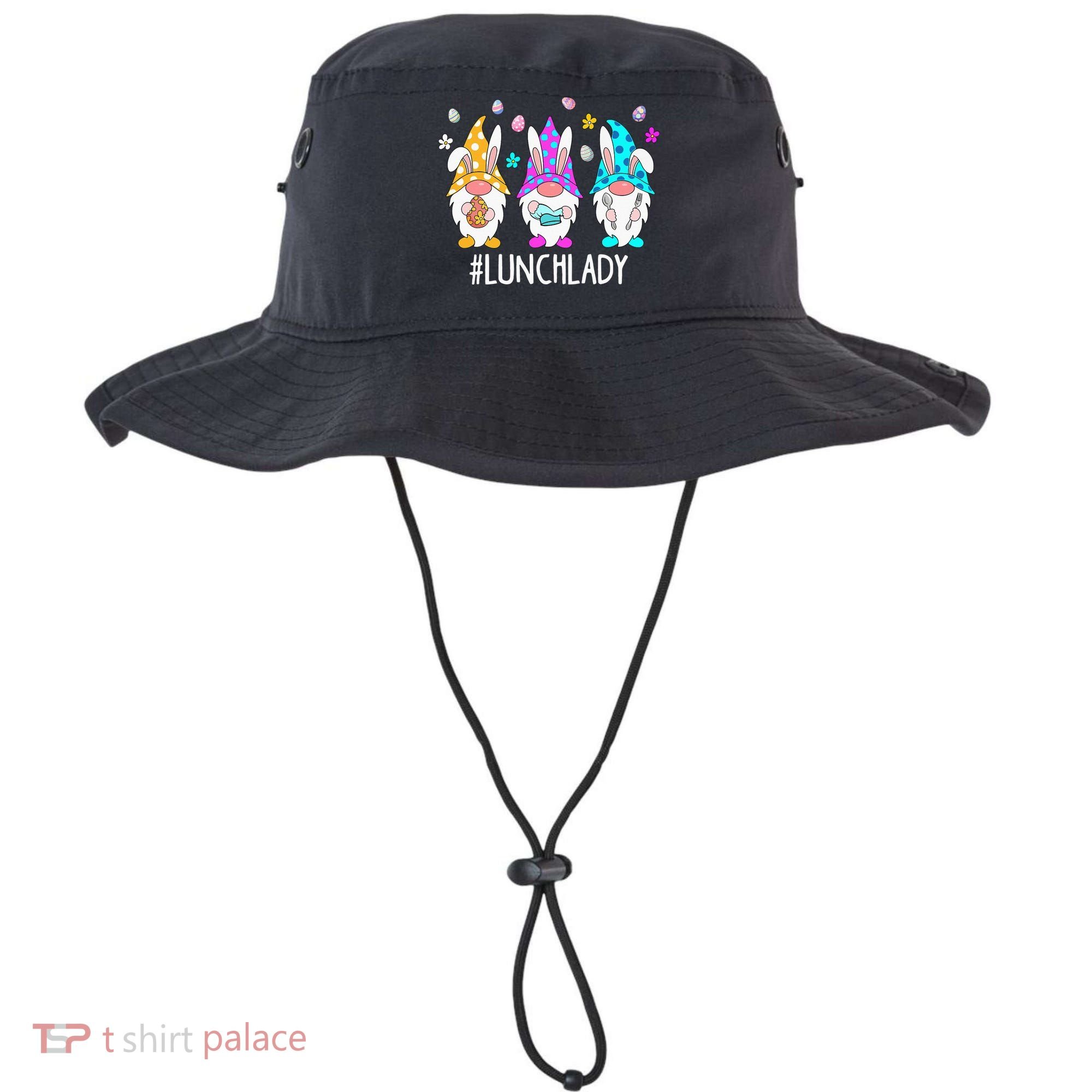 Cute Easter Day Gnome Love Lunch Lady  Matching Bucket Hat