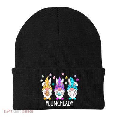 Cute Easter Day Gnome Love Lunch Lady  Matching Beanie