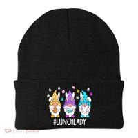 Cute Easter Day Gnome Love Lunch Lady  Matching Beanie thumb 0
