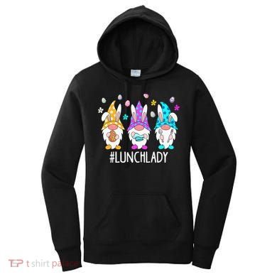 Cute Easter Day Gnome Love Lunch Lady  Matching Women's Hoodie