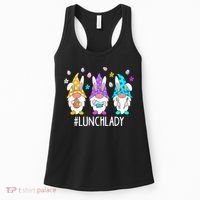 Cute Easter Day Gnome Love Lunch Lady  Matching Women's Tank Top thumb 0